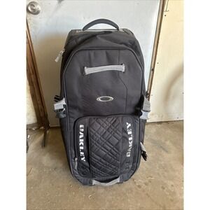 Y2k Oakley Large Travel Suitcase Rolling Luggage 92L 32" x 17" x 14" Black